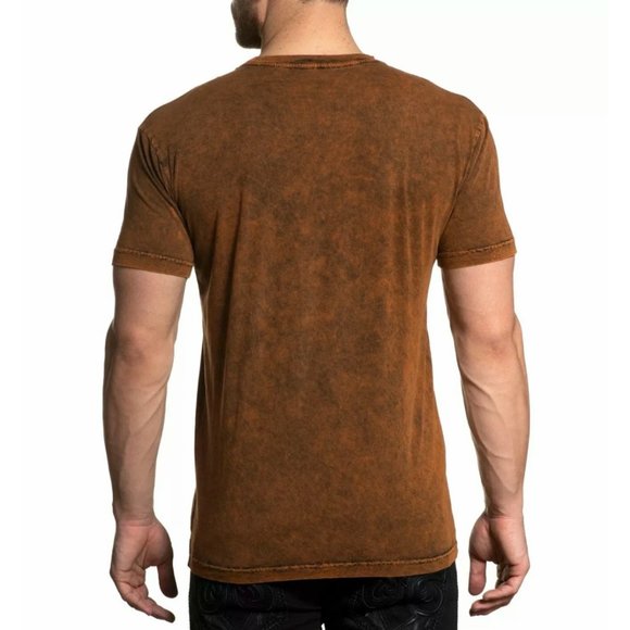 AFFLICTION Men's T-Shirt S/S BROOKLYN Tee Black La - Picture 8 of 10